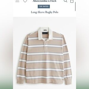 Men’s oversized fit Large long sleeve rugby polo